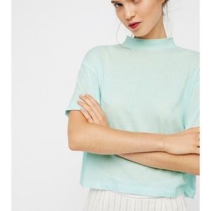 Free People Need You Tee - Cyan/Blue